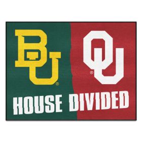 Baylor - Oklahoma House Divided Rug 33.75"x42.5"