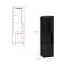 Corner Bar Cabinet Atanasio, Living Room, Black