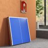 Soozier Mini Ping Pong Table Set for Outdoor and Indoor, Foldable Table Tennis Table with Net, 2 Paddles, 3 Balls, Adjustable Feet, Easy Assembly