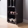 Bar Cabinet, Extended Table Kitchen Cabinet with Wine Bottle Compartment & Open Shelving, Red Cocoa