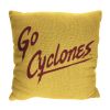 Iowa State OFFICIAL NCAA "Invert" Woven Pillow; 20" x 20"