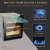 50L Cigar Humidors with Cooling and Heating Function , 300 Counts Capacity Cigar Humidor Humidifiers with Constant Temperature Controller