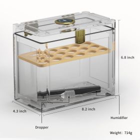 Acrylic Cigar Humidor With Hygrometer Humidifier Cedar Wood Tray Portable Humidor Box Cigar Case Fit 18-50 Smoking Accessories (Color: big humidor)