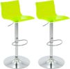 Acrylic Bar Stools with Mid Back, Set of 2, Transparent Adjustable Swivel Airlift Barstools, Counter Height Bar Chairs for