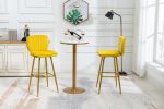 COOLMORE Bar Stools with Back and Footrest Counter Height Dining Chairs 2PC/SET