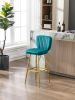 COOLMORE Bar Stools with Back and Footrest Counter Height Dining Chairs 2PC/SET